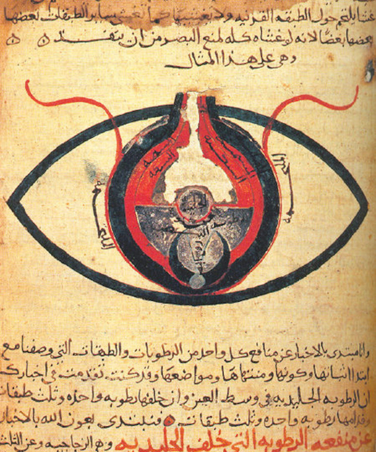 Cheshm manuscript ca 1200CE, Cairo National Library. Public domain.